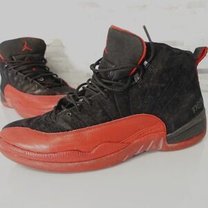 Air Jordan Shoes Retro Flu Game 2009 Mens 11.5 Black Red Leather Sneakers Sports